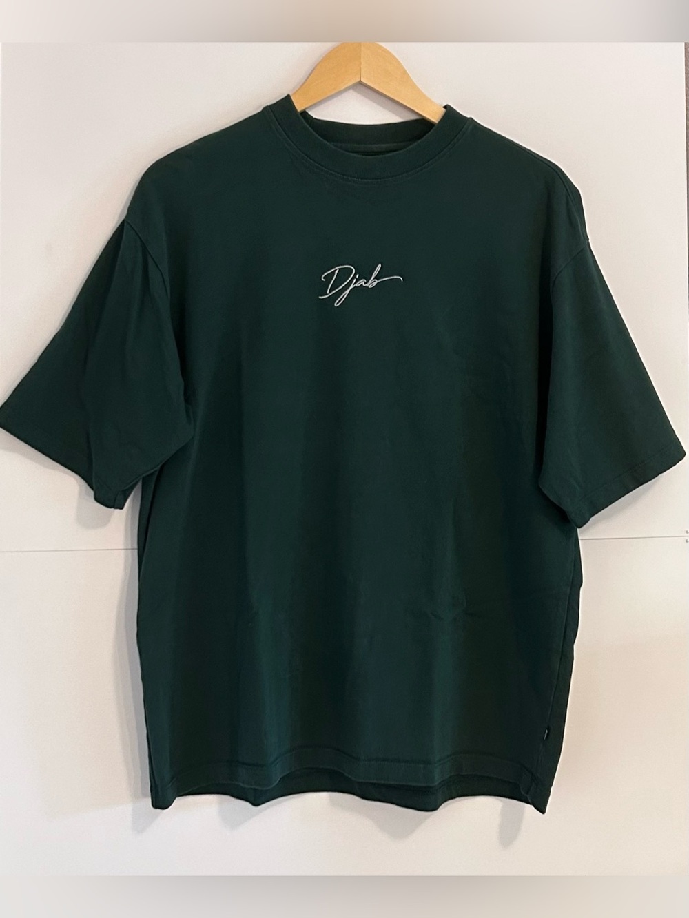 DJAB Simons Organic Cotton Oversized T-Shirt Forest Green Men’s Small